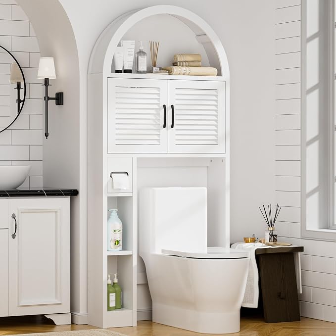Spurgehom Over The Toilet Storage Cabinet, Bathroom Shelf Organizer Freestanding by Spurgehom
