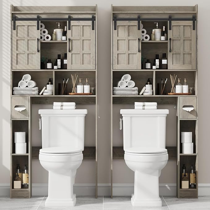 Over The Toilet Storage Cabinet, Farmhouse Storage Cabinet Over Toilet - Image 4