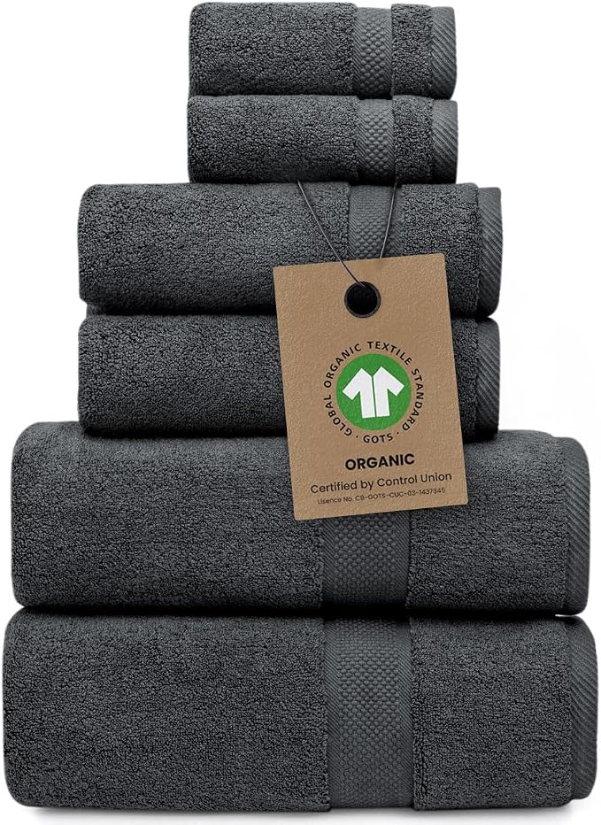 100% Organic Zero-Twist Cotton Towels by AlusaHome