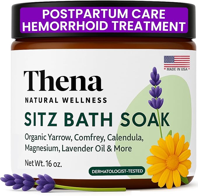 Best Organic Sitz Bath Soak Postpartum Care & Post Partum Essentials, Natural by ThenaNaturalWellness