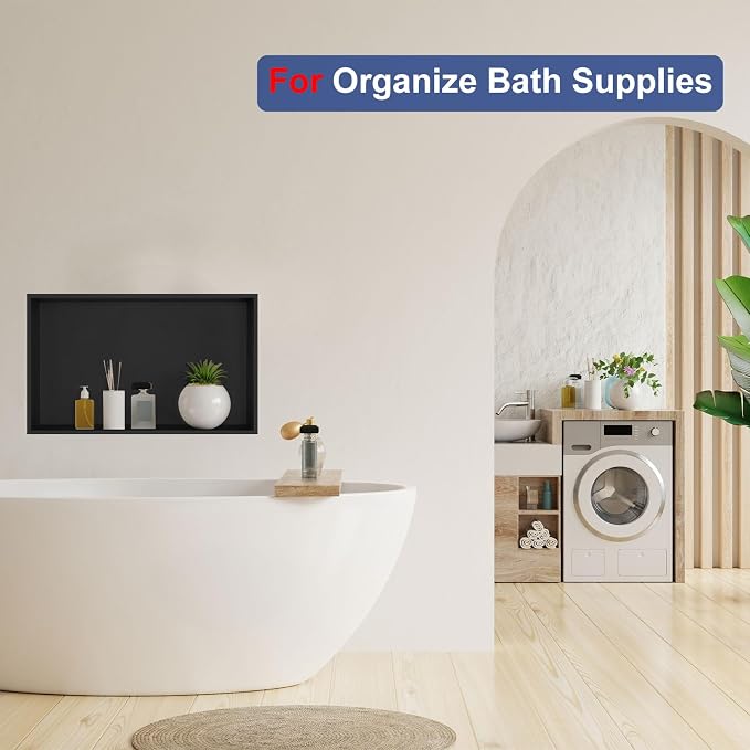 Shower Niche, Stainless Steel Elegant Bathroom Niche, No Tile Needed Recessed - Image 5