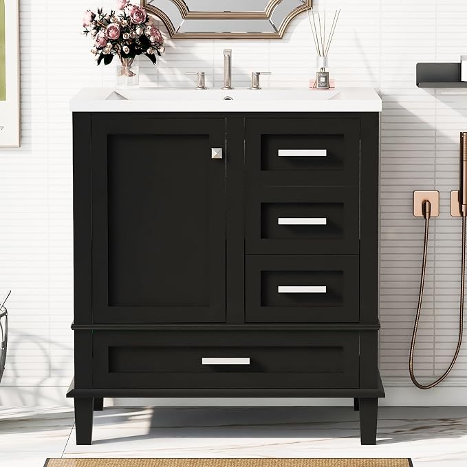 30" Bathroom Vanity, Modern Bathroom Cabinet - Image 3