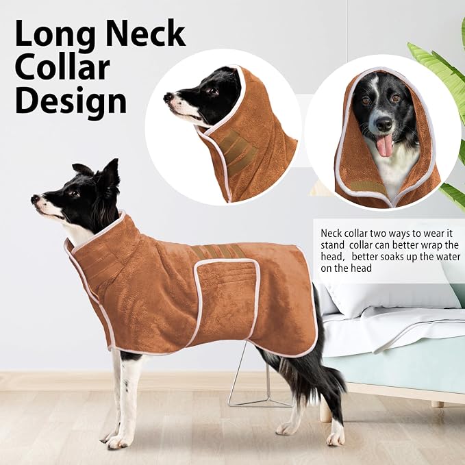 Dog Bathrobe Towel Dog Drying Coat - Image 3