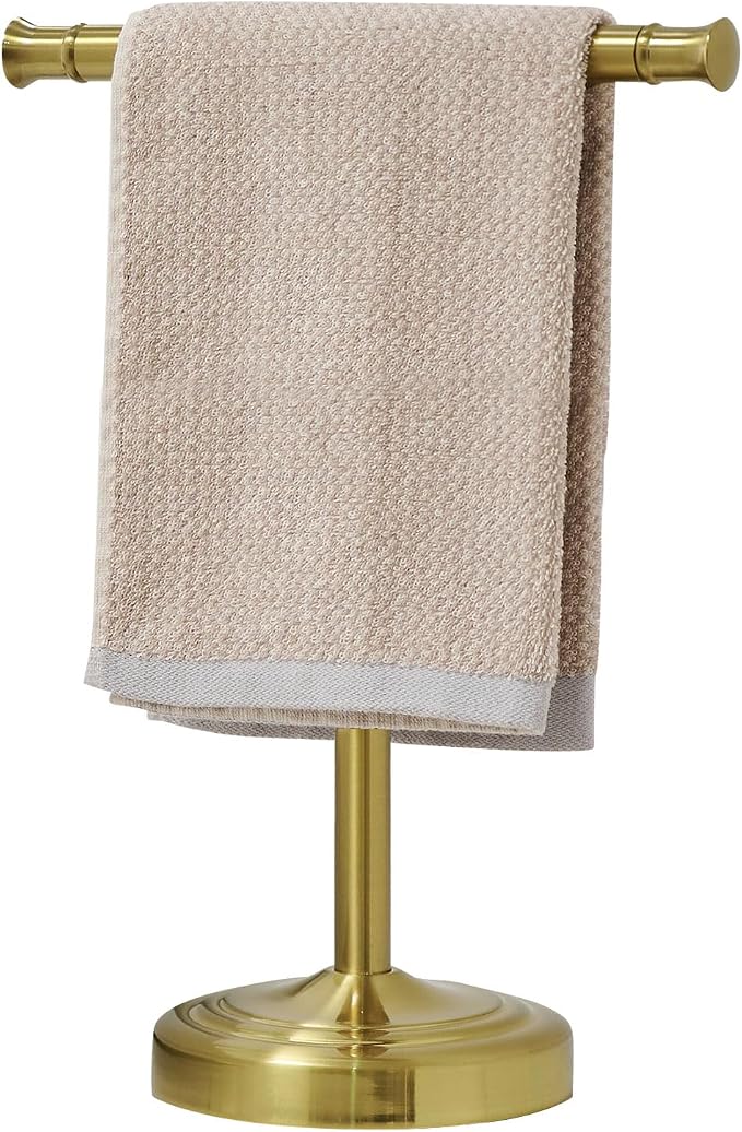 RUMOSE 13 Inch Brushed Gold Towel Stand Hand Towel Holder Bathroom Kitchen by RUMOSE