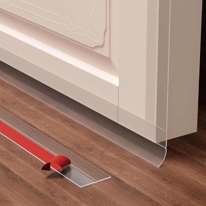 Door Draft Stopper, Silicone Weather Stripping Door Seal Strip, Self-Adhesive by GINCHAIN