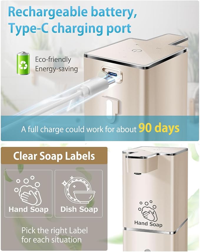 Automatic Soap Dispenser Touchless Foaming Soap Dispenser 300ml/12.8oz - Image 5
