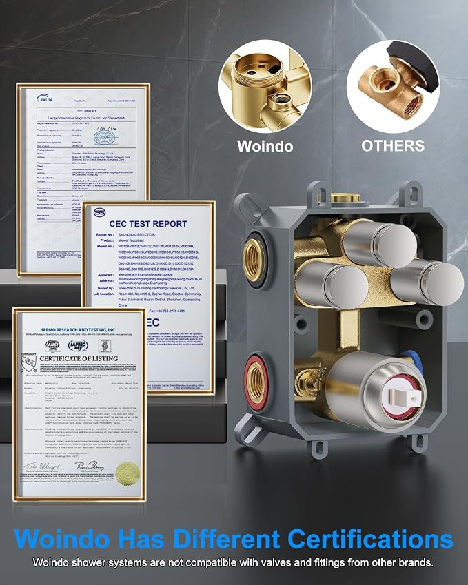 Shower System with Pressure Balance Valve, Brushed Nickel - Image 7