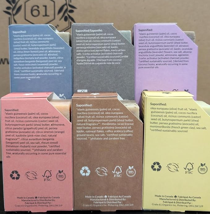 Crate 61 Organics, Handmade in Canada, Plant Based Cold Process Natural Bar Soap - Image 7