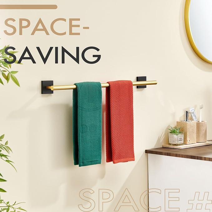 KOKOSIRI Bathroom Towel Bar Bath Towel Holders - Image 8