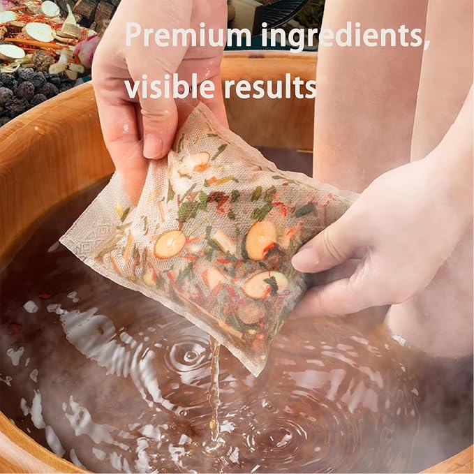 30 Pack Natural Plant Blend Detox Foot Soak Spa - 900g Natural Chinese Herbs - Image 4