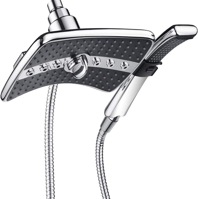 BRIGHT SHOWERS High Pressure Dual Shower Head Combo, Handheld Showerhead by BRIGHTSHOWERS