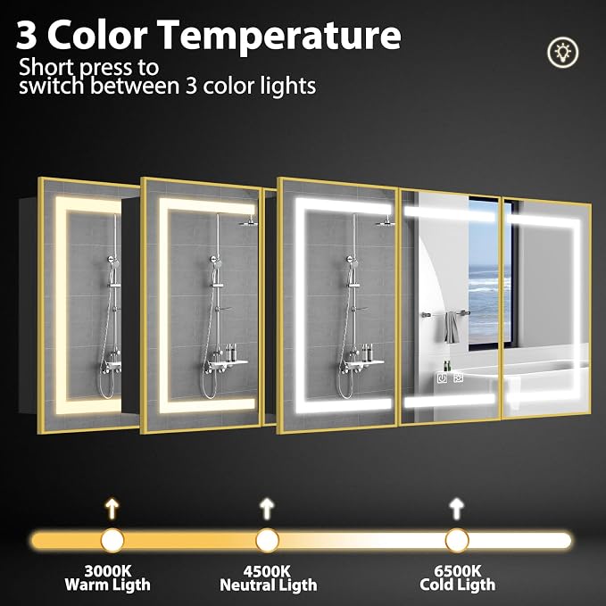 ROOMTEC Lighted Medicine Cabinet - Image 6
