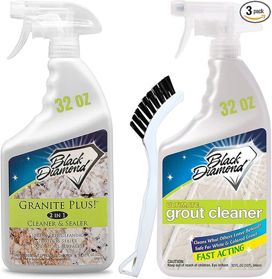 Granite Plus Deep Cleans & Seals All Natural Stone Countertops + Ultimate Grout by BlackDiamondStoneworks