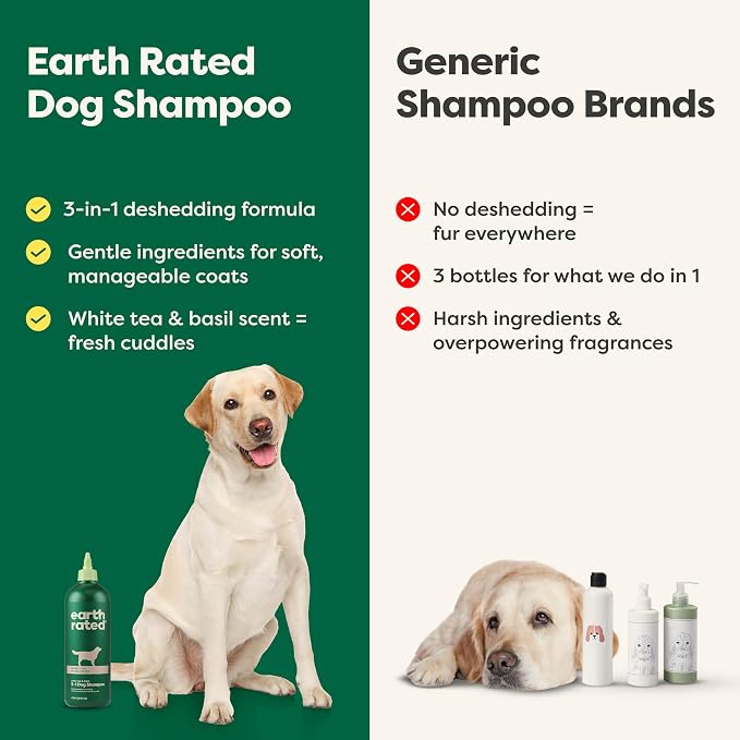 Earth Rated Hypoallergenic 3-in-1 Deshed Dog & Puppy Shampoo & Conditioner - Image 6