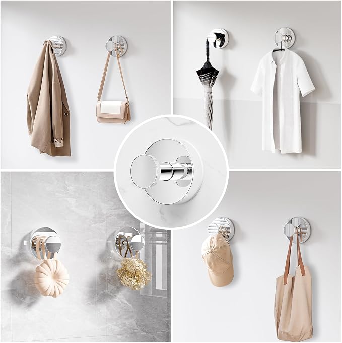 Suction Cup Hooks for Shower, Removable Suction Hooks for Bathroom Shower Wall - Image 6