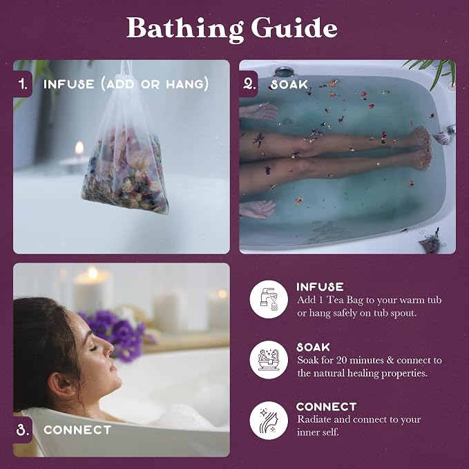 Lunar Blend Bath Tea by Purple Canyon | 3 Relaxing Bath Soaks - Image 3