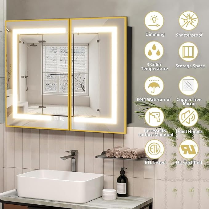 ROOMTEC Lighted Medicine Cabinet - Image 3