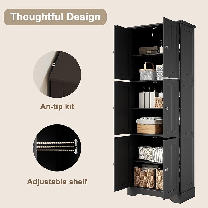 ChooChoo Tall Bathroom Storage Cabinet - Image 5