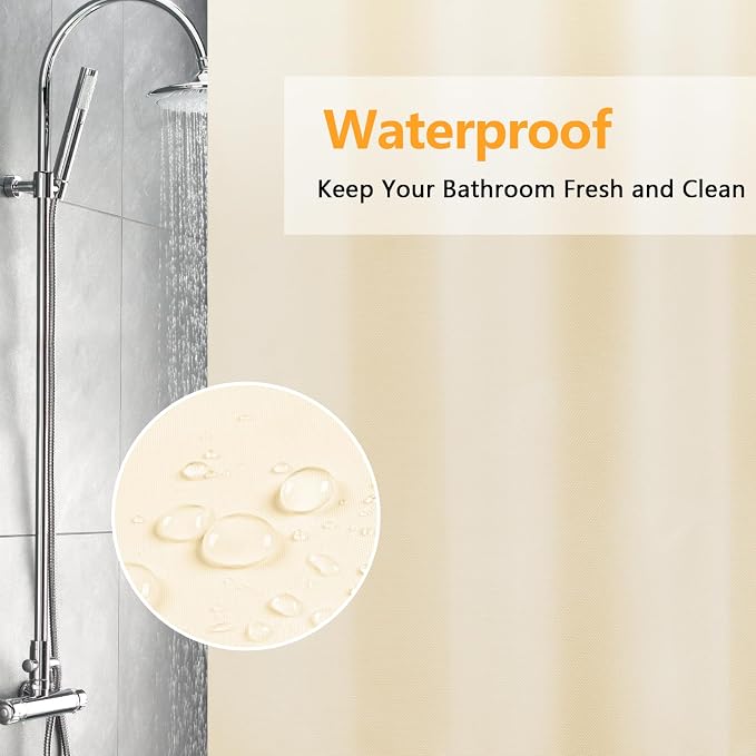 Waterproof Fabric Shower Curtain Liner - Image 4