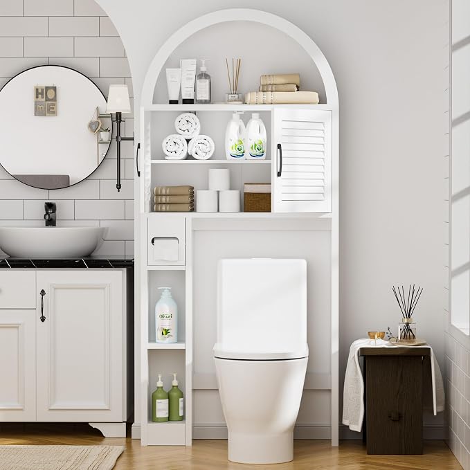 Spurgehom Over The Toilet Storage Cabinet, Bathroom Shelf Organizer Freestanding - Image 3