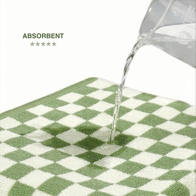 Checkered Bath Sheet, Oversized Bath Towel, 27.5x55 Inches, Quick Dry, 100% - Image 4