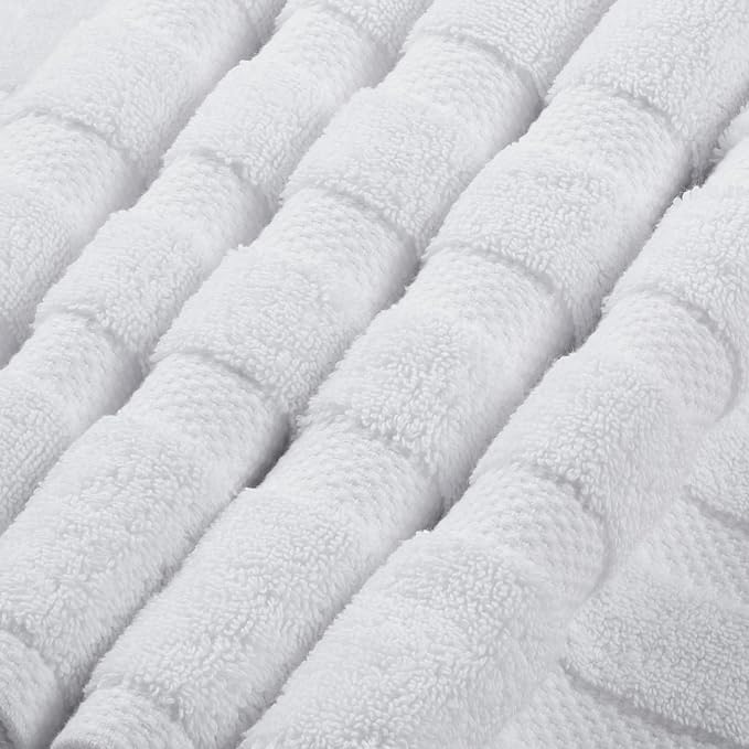 SOFE H&L | Olea Luxury Turkish Cotton Hand Towels Set of 4 White | Premium - Image 5