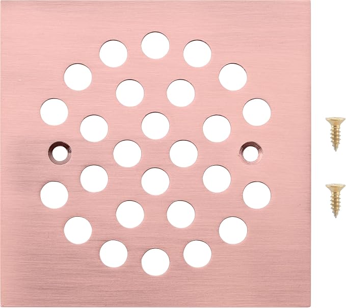 Square 4-1/4 Inch Screw-in Shower Drain Cover Replacement Square Floor Drainer - Image 5