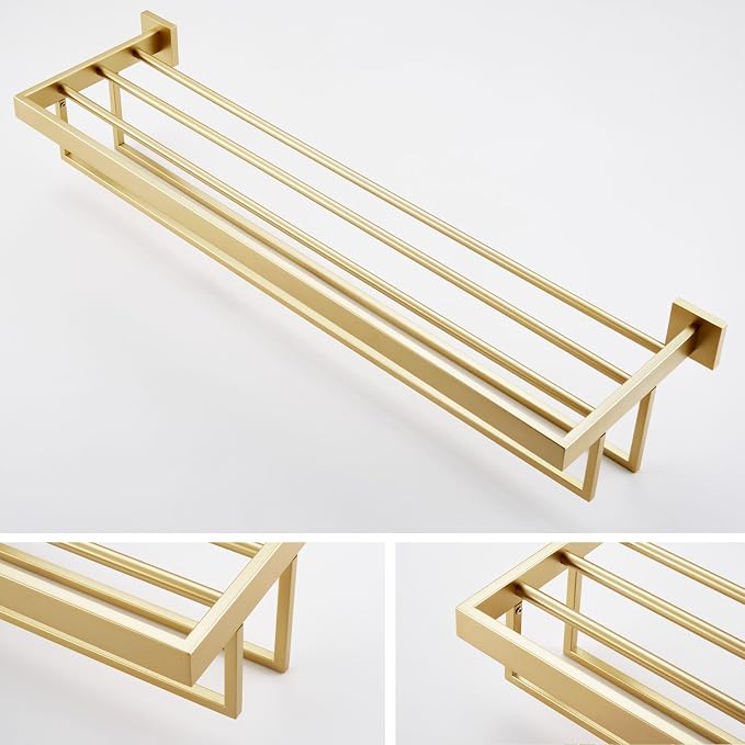 KOKOSIRI 32'' Towel Shelf Holder Bathroom Towel Rack - Image 6