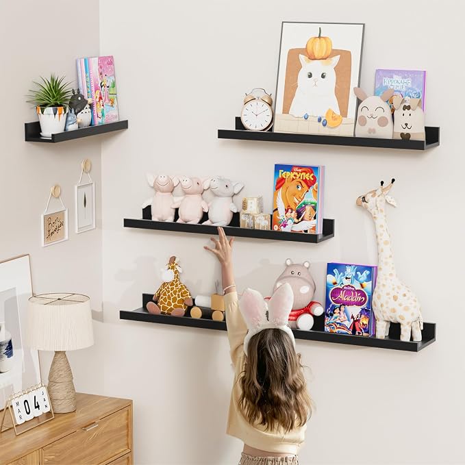 Heimlove Floating Shelves Set of 6, Display Shelf Organizer - Image 5