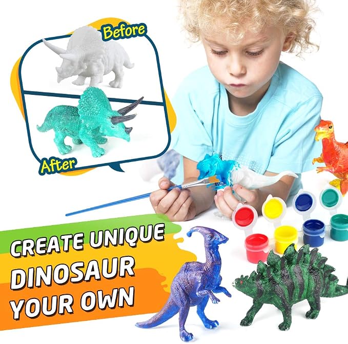 BAODLON Kids Arts Crafts Set Dinosaur Toy Painting Kit - Image 3