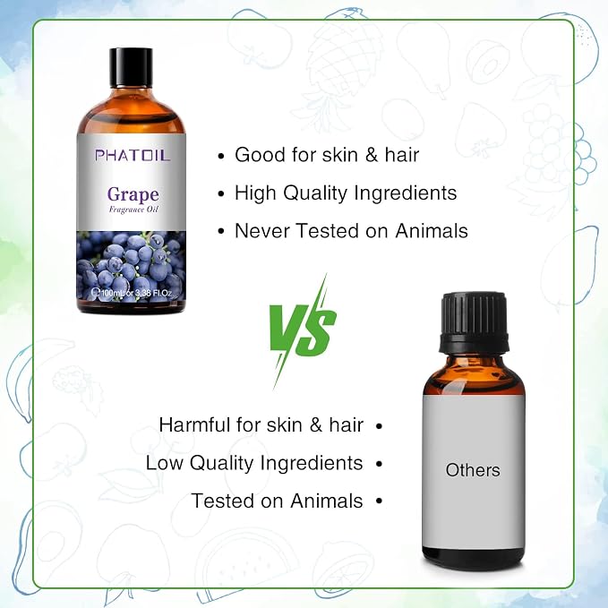 PHATOIL 3.38FL.OZ Grape Fragrance Oils - Image 4
