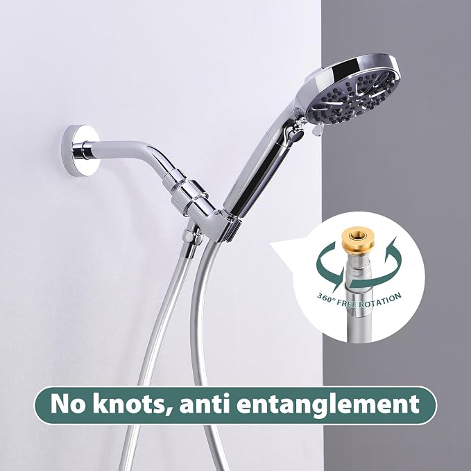 Silicone Shower Hose Extra Long, Explosion Proof Anti Winding Showerhead Hose - Image 7