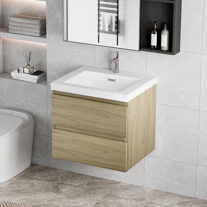 Floating Vanity Bathroom, 24 Inch Bathroom Vanity by VUMALL
