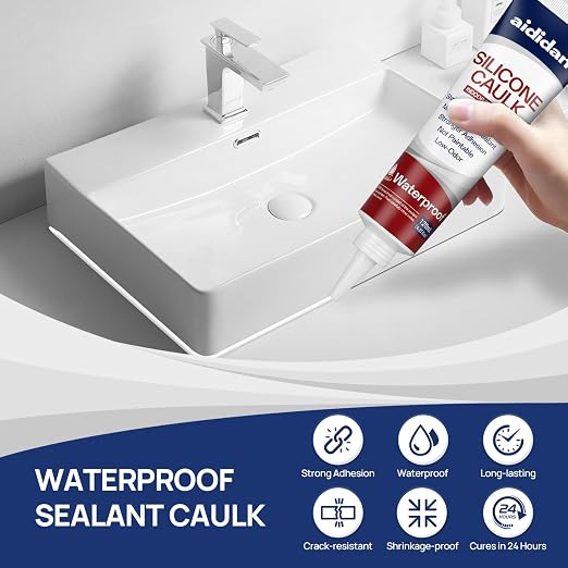 Silicone Caulk 4.23 Fl Oz for Kitchen & Bathroom - Image 2