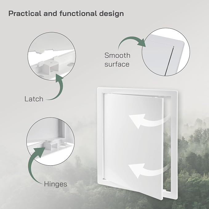Vent Systems White ABS Plastic Access Panel 12 x 16 Inch - Image 4