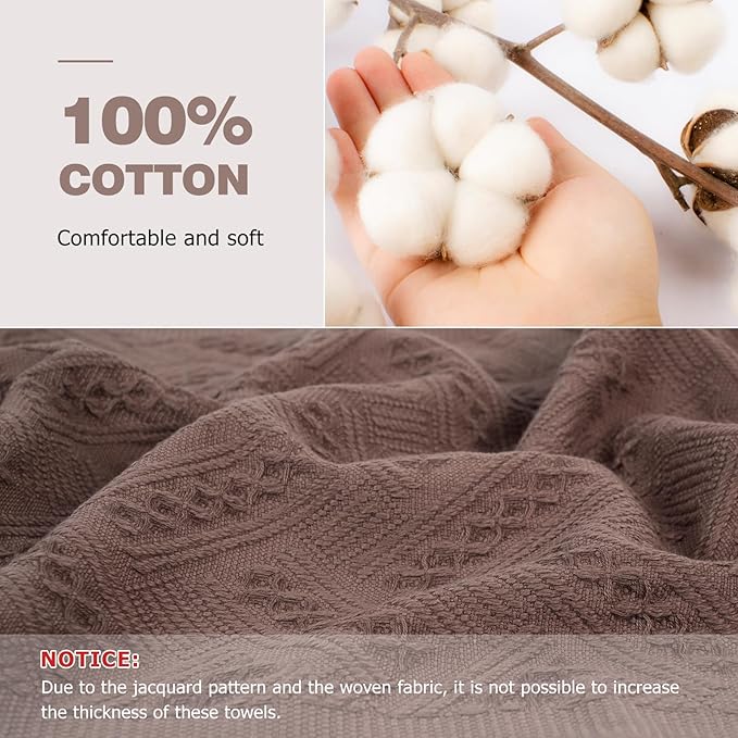 YoulerTex Luxury Decorative Hand Towels Bathroom: 2 Packs 14X30 100% Cotton - Image 5