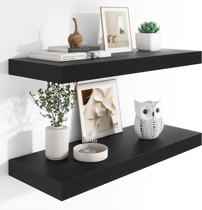Heimlove 12" Deep Floating Shelves, 36 x 12 Inch Wall Mounted Long Floating by Heimlove