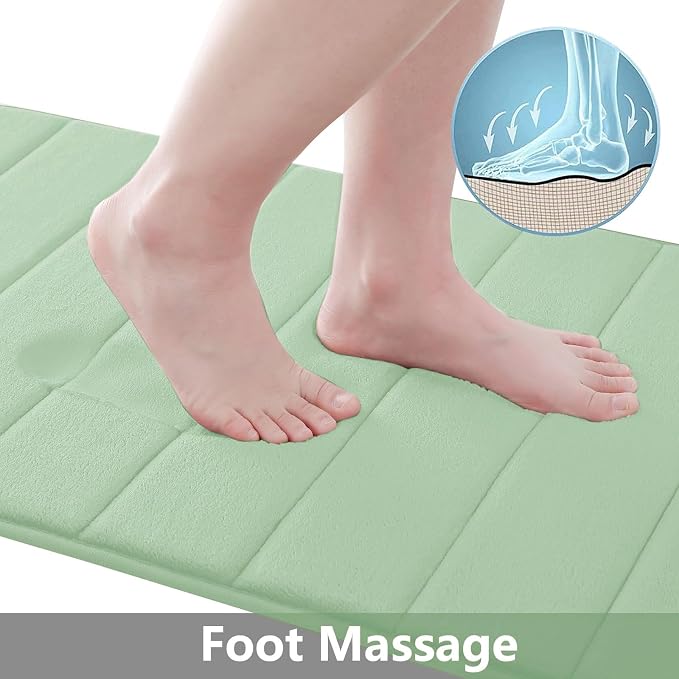 Buganda Memory Foam Bath Mat, Ultra Soft and Non-Slip Bathroom Rugs, Water - Image 2