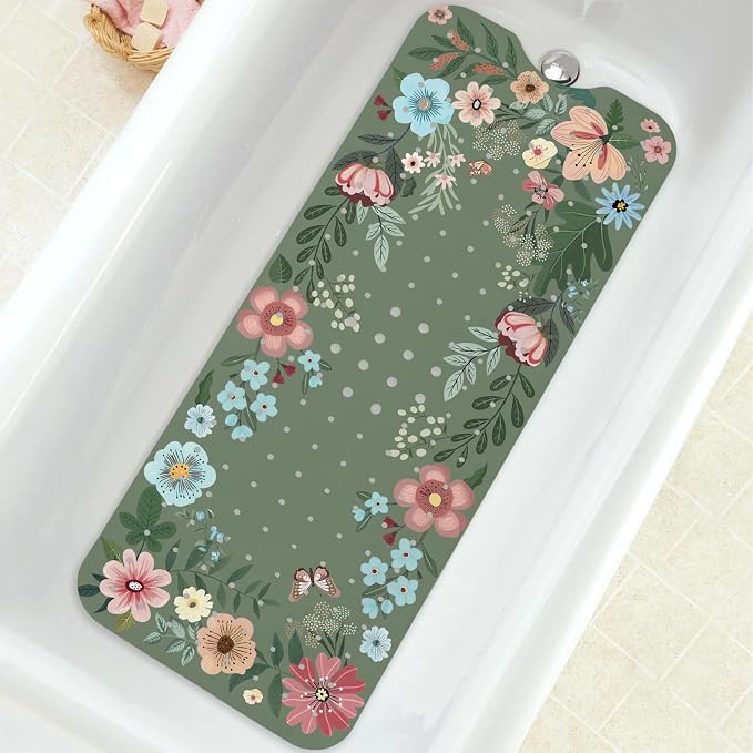 Bathtub Mat Non Slip, Bohemia Extra Long Bath tub Mat Shower Floor Mat by BathtubMat