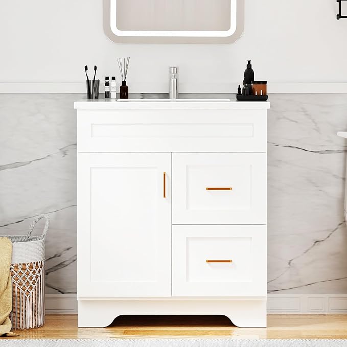 30-Inch Premium Wooden Bathroom Vanity by LDarqeer