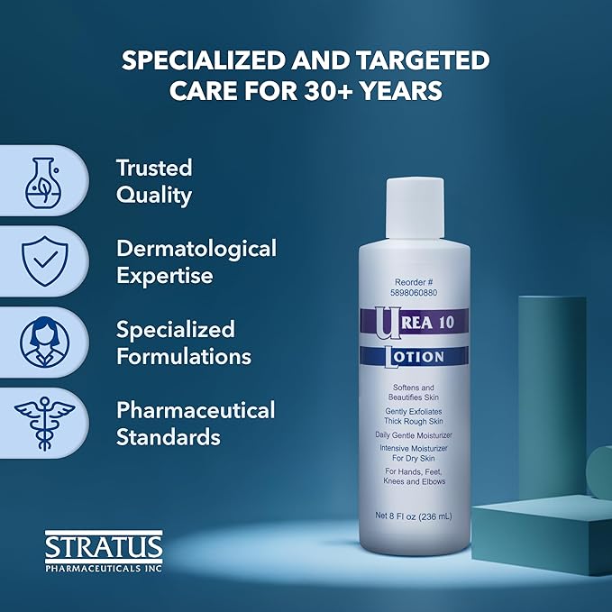Urea 10% Lotion Cream for Extremely Dry, Rough and Scaly Skin, Intense - Image 6