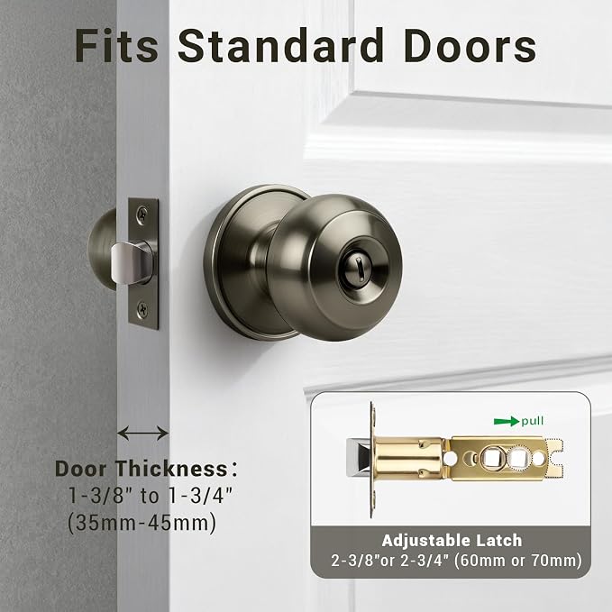 KNOBWELL 10 Pack Privacy Door Knob - Image 5