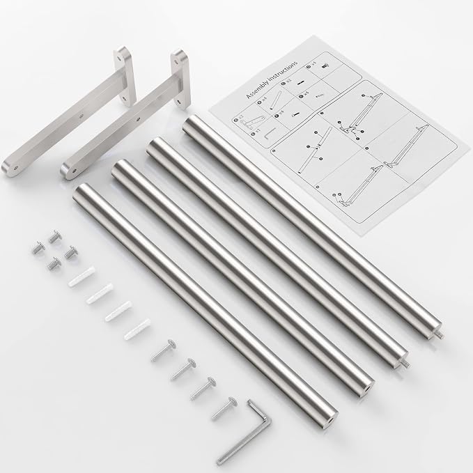 Double Towel Bars, Taaji 24 Inch Bath Towel Rack - Image 6