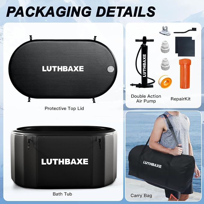 Cold Plunge | Upgraded 218 Gallon Inflatable Ice Freestanding Bathtub - Image 7