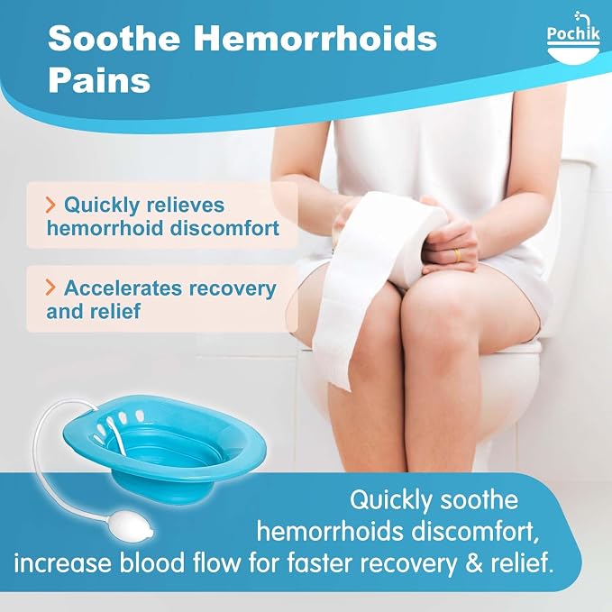 Pochik Sitz Bath for Toilet Seat Hemorrhoids and Postpartum Care, Yoni Steam - Image 3