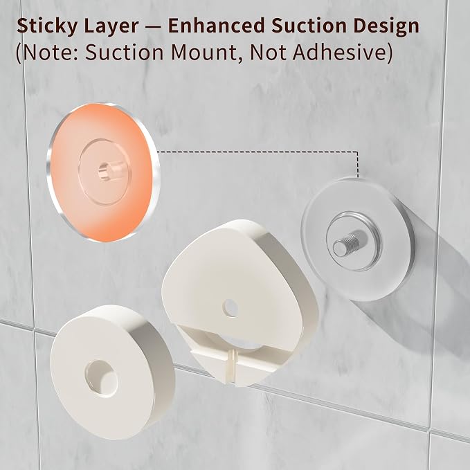 KEGII Suction Cup Shower Caddy, 2 Pack Shower Suction Shelf - Image 3