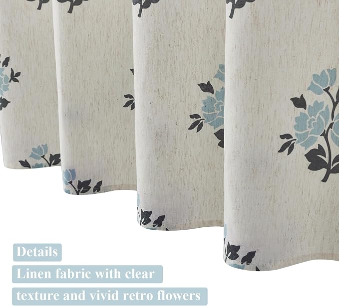 ORTIGIA Linen Blue Shower Curtains - Image 7
