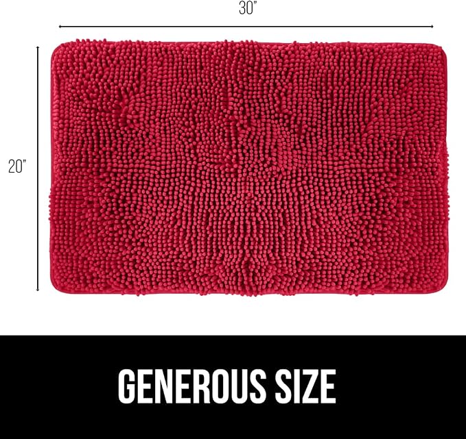 GORILLA GRIP Bath Rug Mat 30x20, Thick Soft Absorbent Chenille, Quick Dry - Image 2