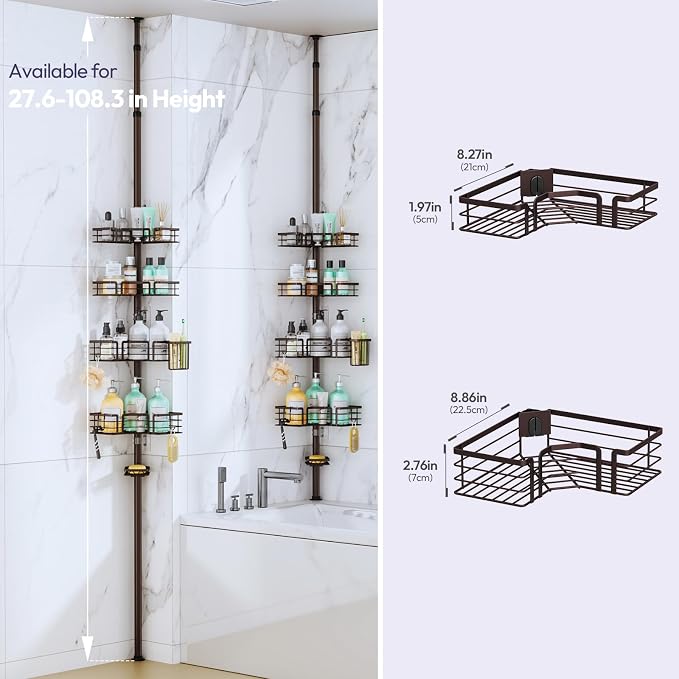 SWTYMIKI Shower Caddy Tension Pole - Image 8