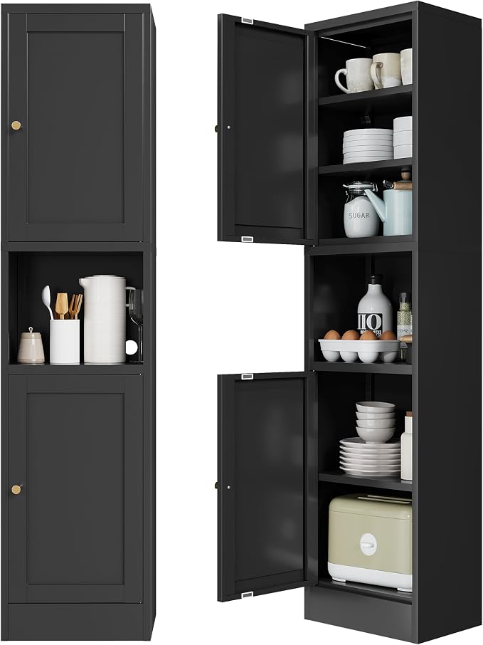 Tall Bathroom Storage Cabinet, Metal Narrow Cabinet - Image 7
